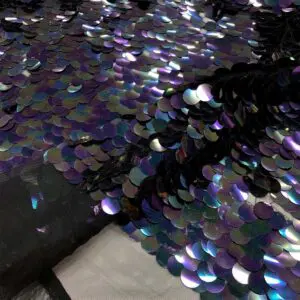 Payet Kumaş Siyah-Rengarenk