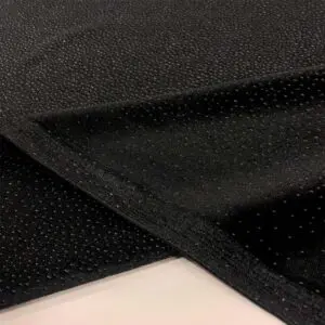 Taş İşlemeli İpek Kadife Kumaş Siyah