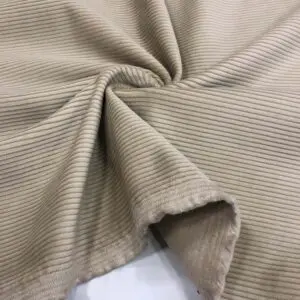 Fitilli Kadife Kumaş Açık Gold