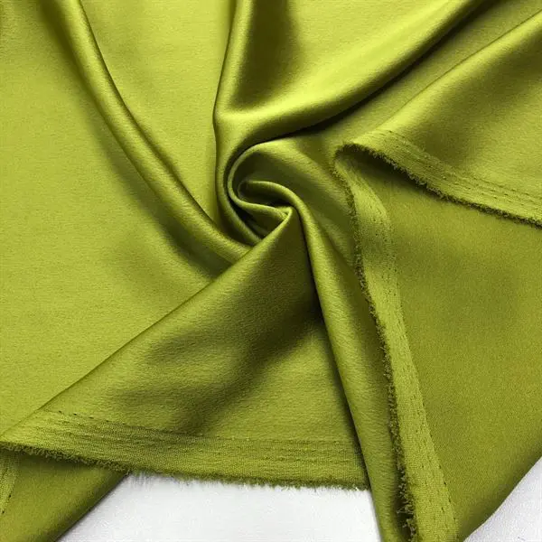 İnce İtalyan Saten Kumaş Yağ Yeşili