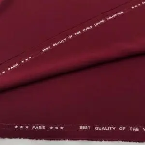 Paris Krep Kumaş Bordo