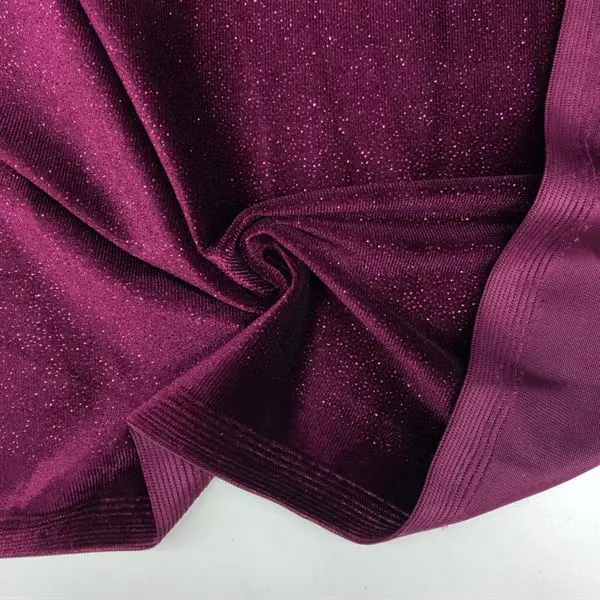 Simli İpek Kadife Kumaş Bordo Simli İpek Kadife Kumaş Bordo