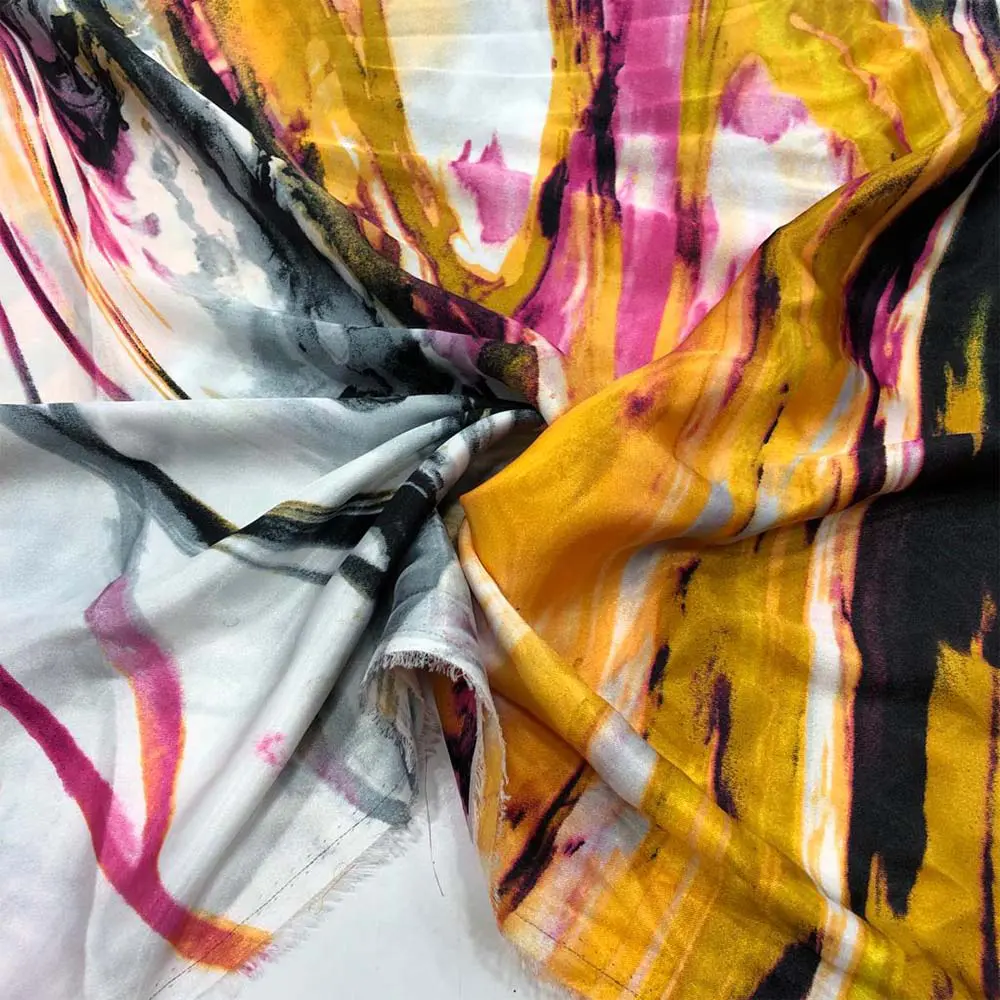 İpek Desenli Saten Kumaş