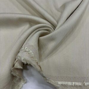 Kendinden Desenli Floş Aerobin Kumaş Krem