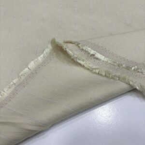 Kendinden Desenli Floş Aerobin Kumaş Krem