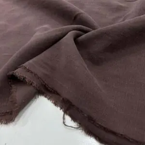 Taşlanmış Keten Kumaş Kahverengi Taşlanmış Keten Kumaş Kahverengi