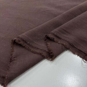 Taşlanmış Keten Kumaş Kahverengi Taşlanmış Keten Kumaş Kahverengi