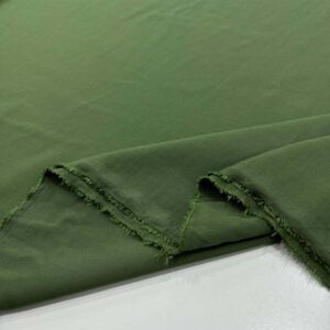 Taşlanmış Keten Kumaş Yeşil