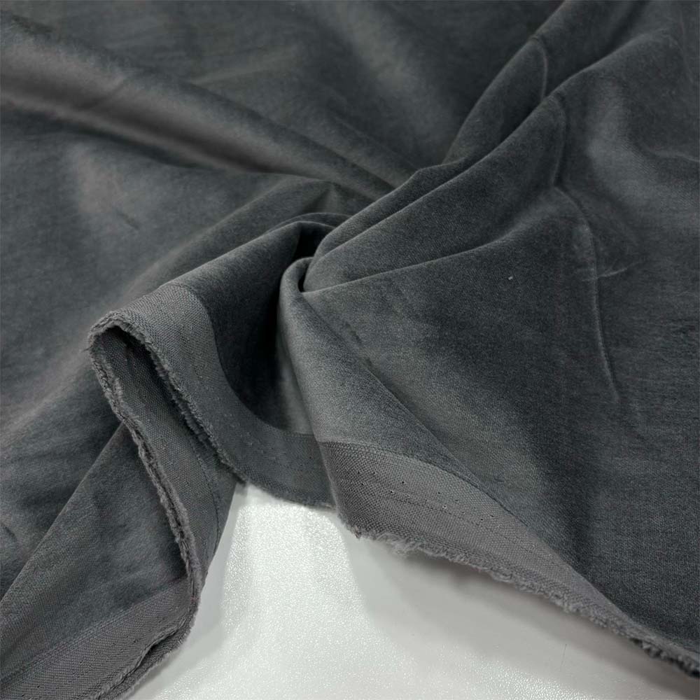Cotton Kadife Kumaş Gri Cotton Kadife Kumaş Gri