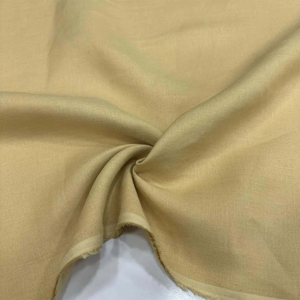 Ham Keten Kumaş Açık Sarı