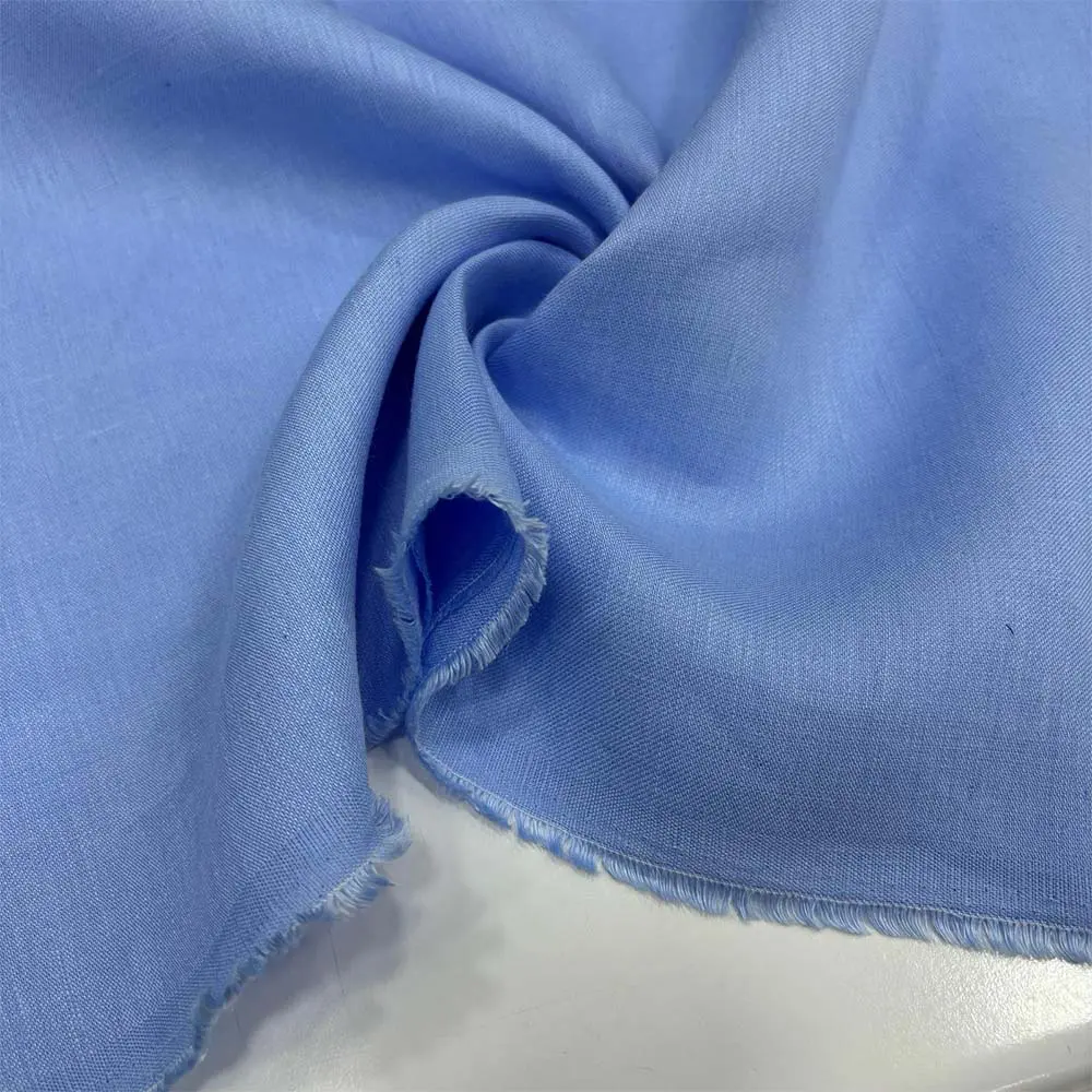 Ham Keten Kumaş Mavi