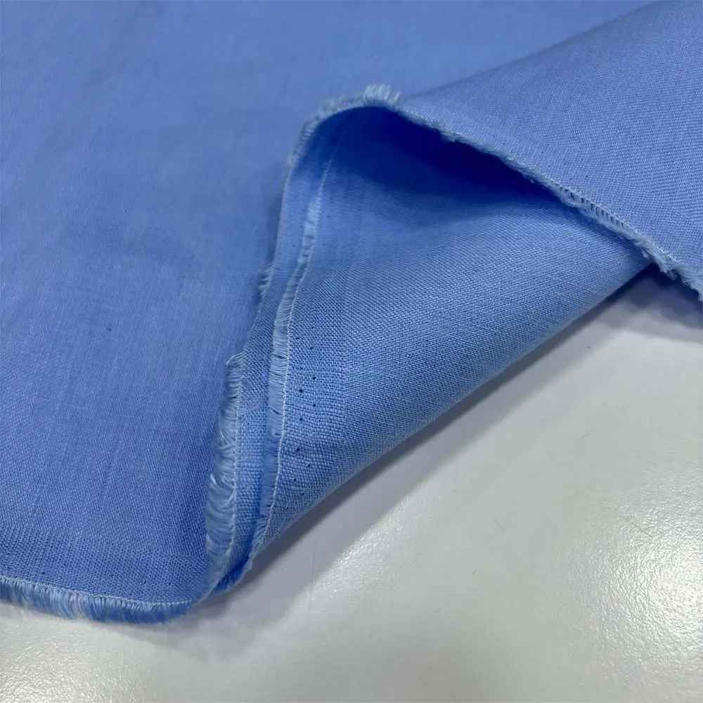 Ham Keten Kumaş Mavi