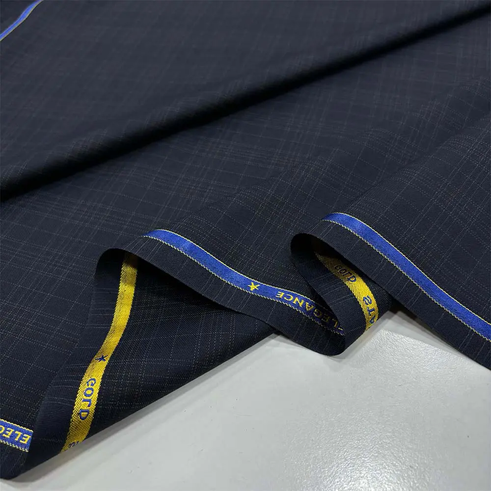 İthal Ekose Filafil Kumaş Lacivert