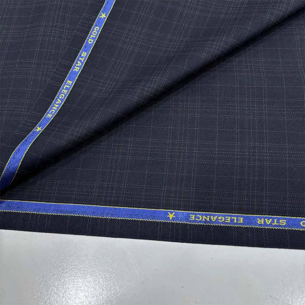 İthal Ekose Filafil Kumaş Lacivert