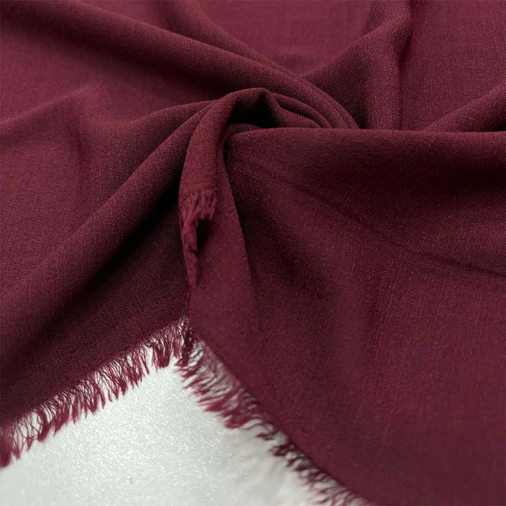 Kırışmayan Keten Kumaş Bordo