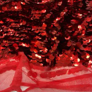 Payet Kumaş Kırmızı Payet Kumaş Kırmızı