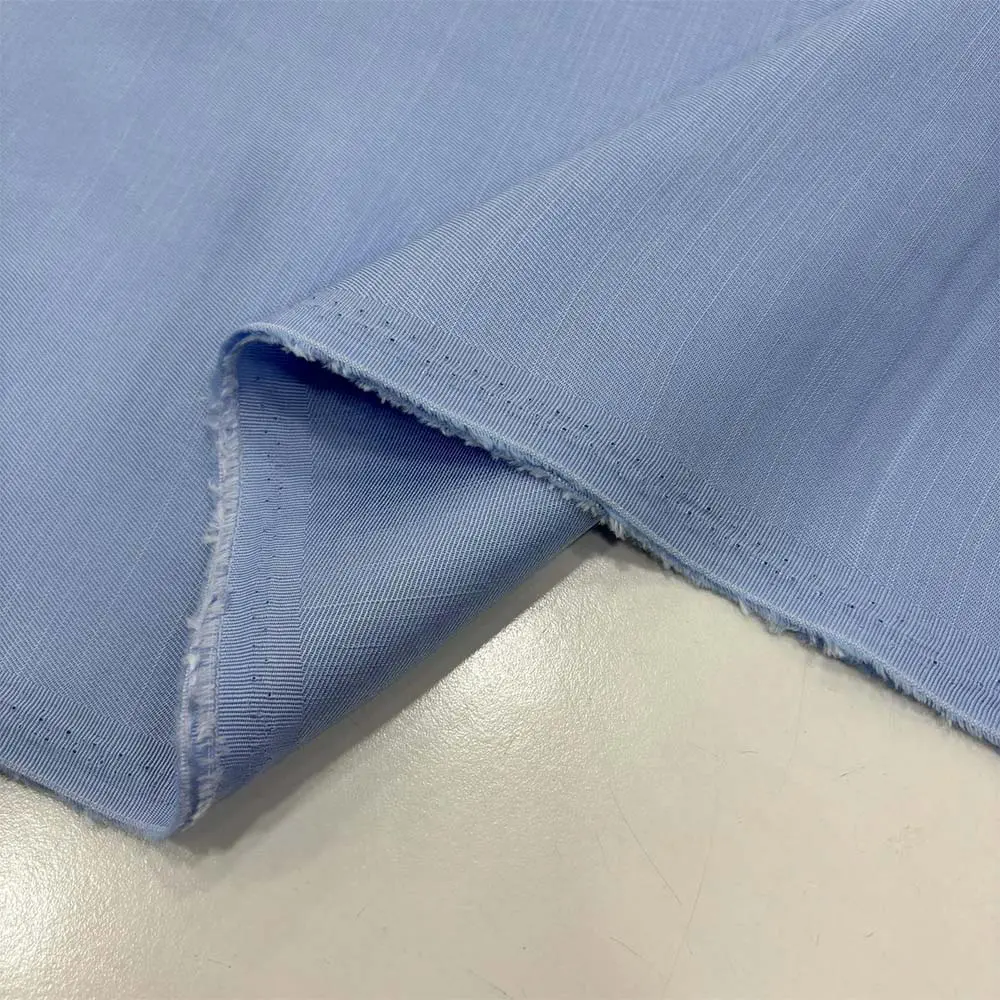 Taşlanmış Floş Keten Kumaş Bebe Mavisi