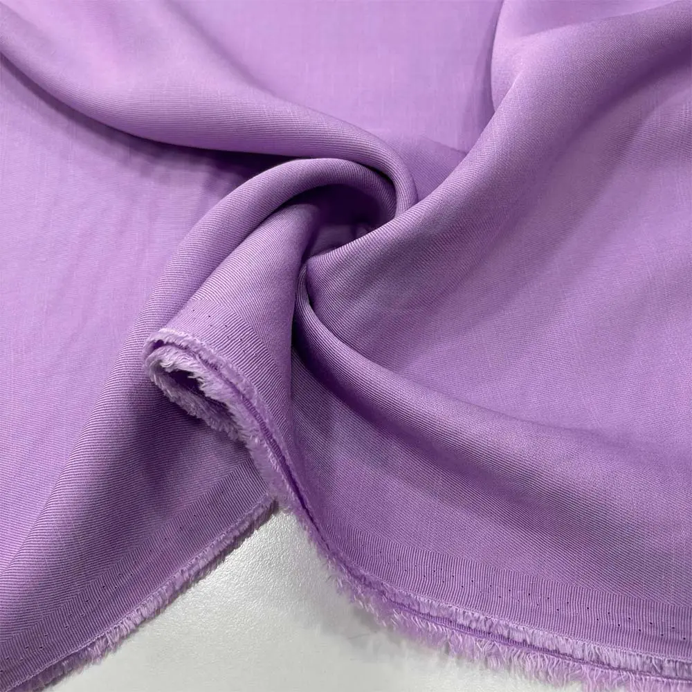 Taşlanmış Floş Keten Kumaş Lavanta