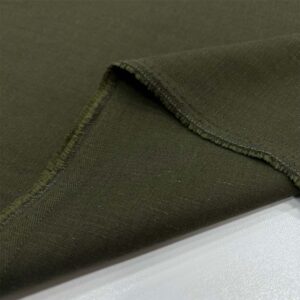 Taşlanmış Keten Kumaş Haki Yeşili Taşlanmış Keten Kumaş Haki Yeşili