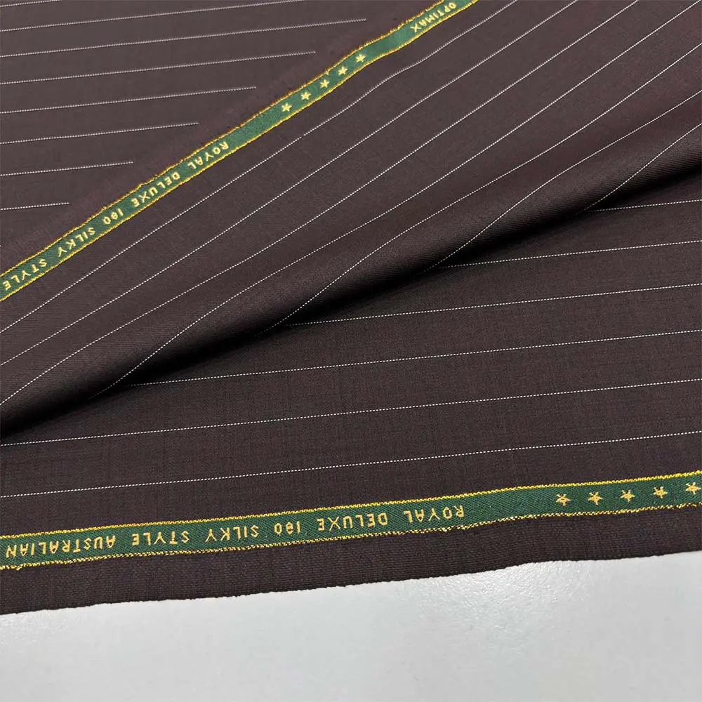 Çizgili İthal Kumaş Kahverengi Çizgili İthal Kumaş Kahverengi