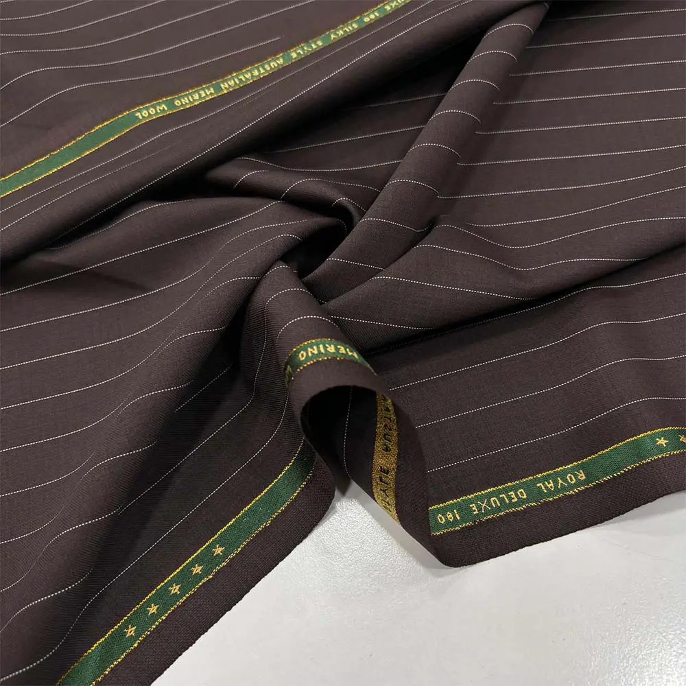 Çizgili İthal Kumaş Kahverengi Çizgili İthal Kumaş Kahverengi