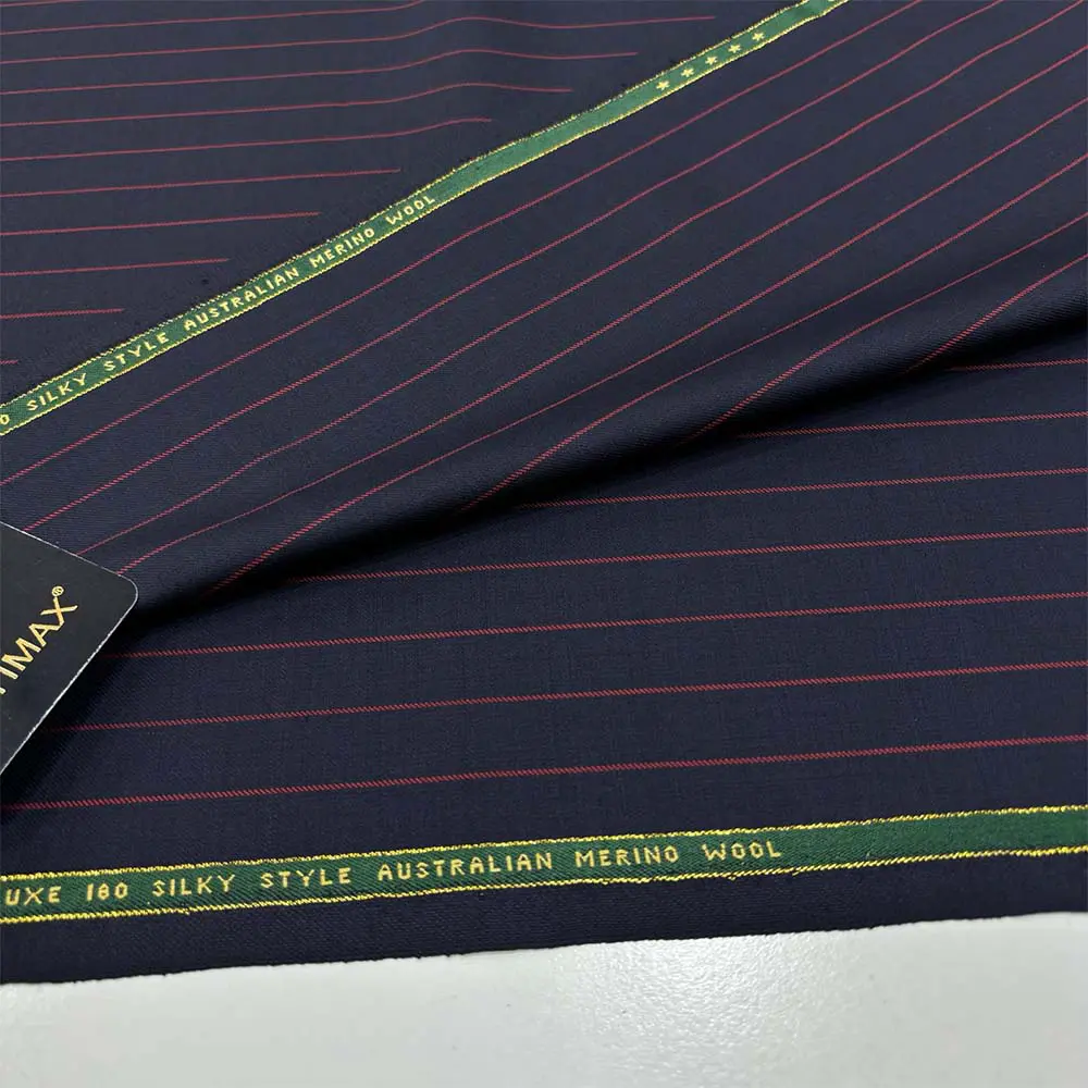 Çizgili İthal Kumaş Lacivert