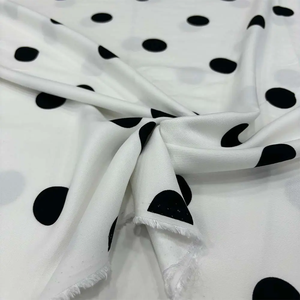 Puantiye Desenli Belmando Viskon Kumaş