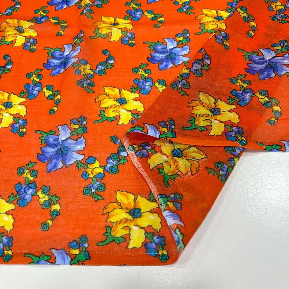 Desenli Tülbent Kumaş