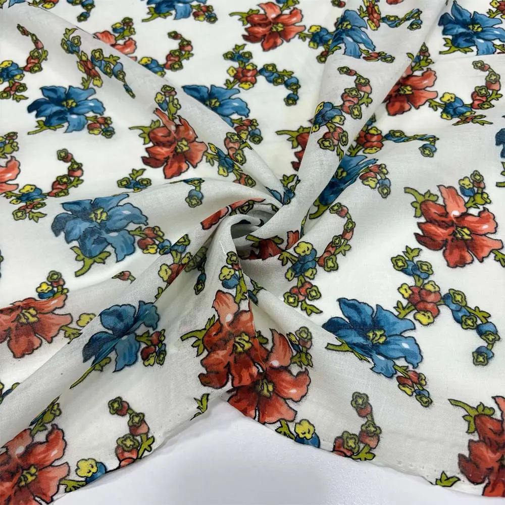 Desenli Tülbent Kumaş