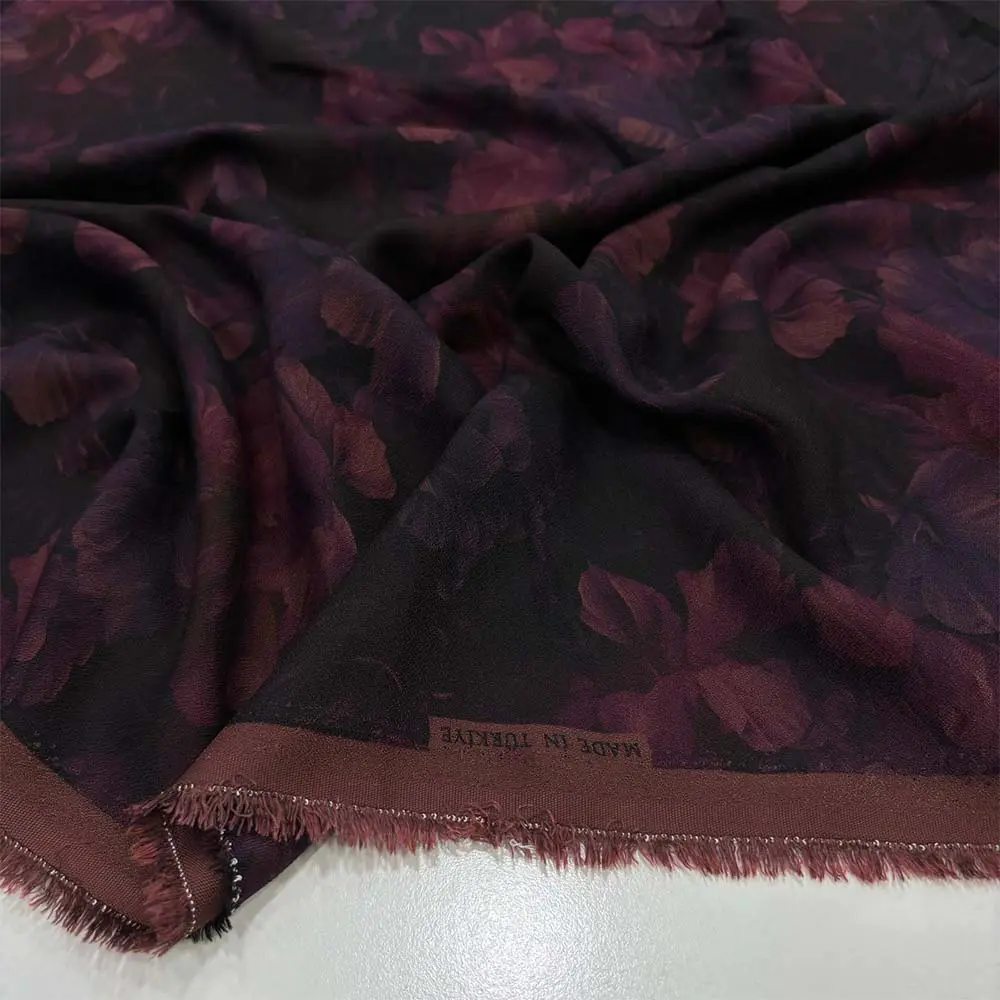 Dijital Baskı Krep Belmando Viskon Kumaş