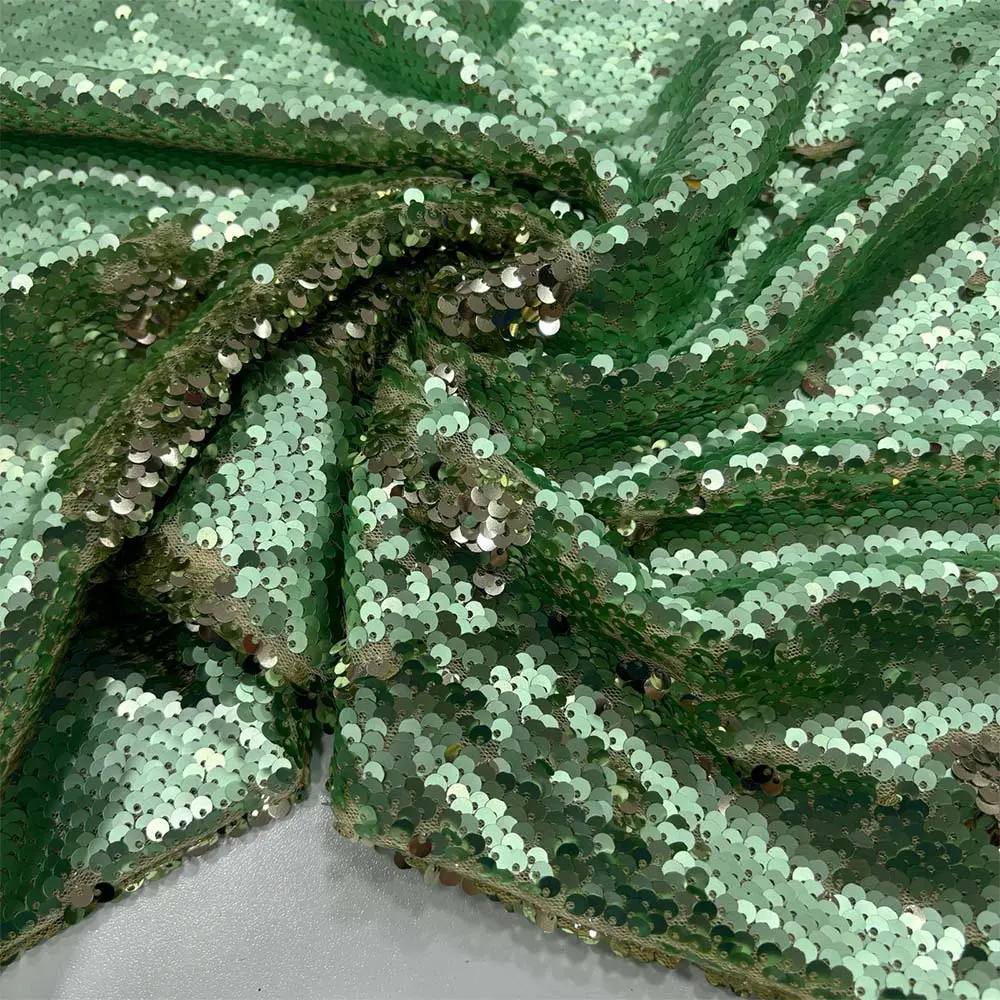 Dönen Payet Kumaş Mint Yeşili - Gold