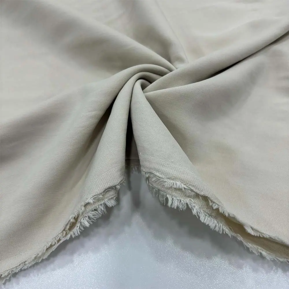 Taşlanmış Keten Kumaş Taş Rengi Taşlanmış Keten Kumaş Taş Rengi