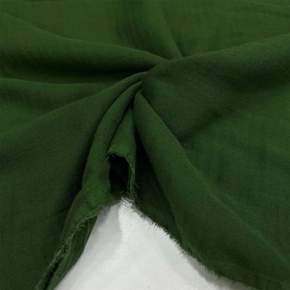 Çift Kat Müslin Kumaş Zümrüt Yeşili