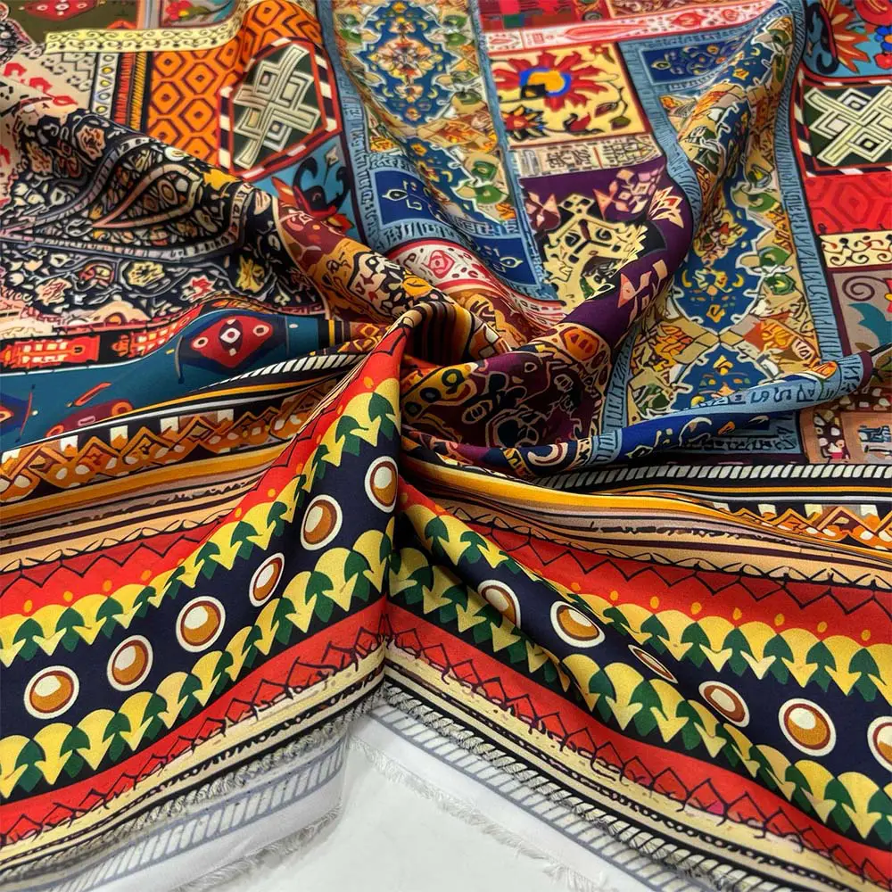 İpek Desenli Saten Kumaş