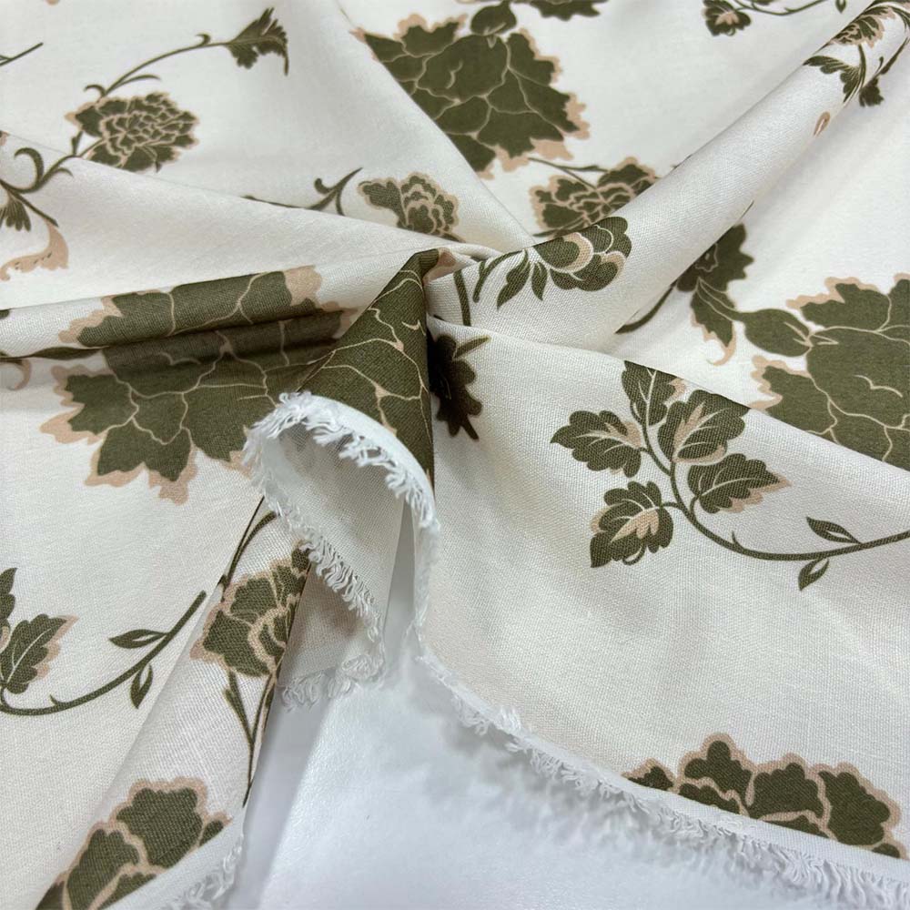 Desenli Floş Keten Kumaş Desenli Floş Keten Kumaş