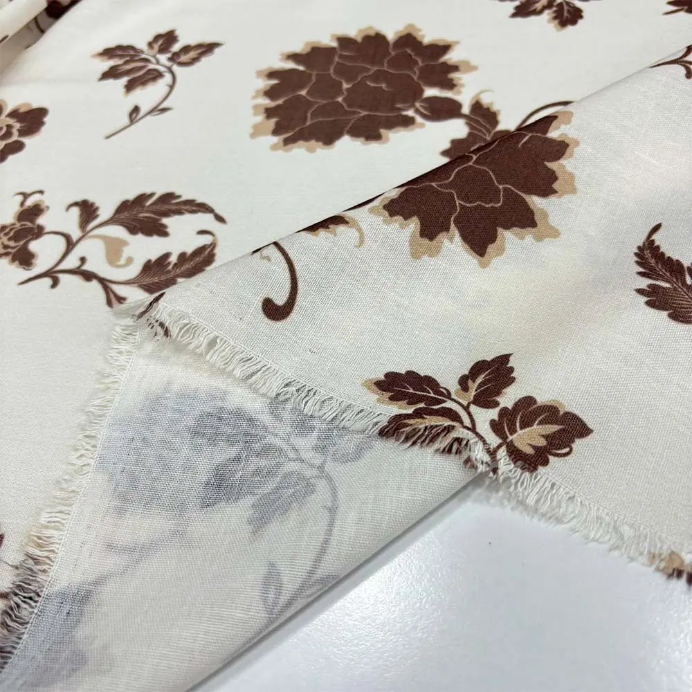 Desenli Floş Keten Kumaş