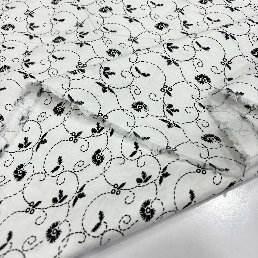 Desenli Poplin Kumaş