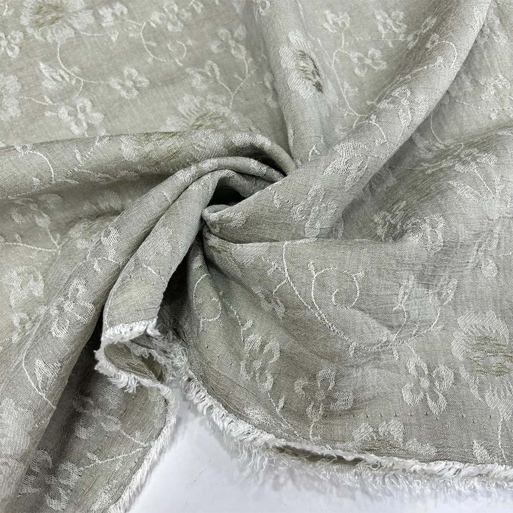 Kendinden Desenli Floş Keten Kumaş