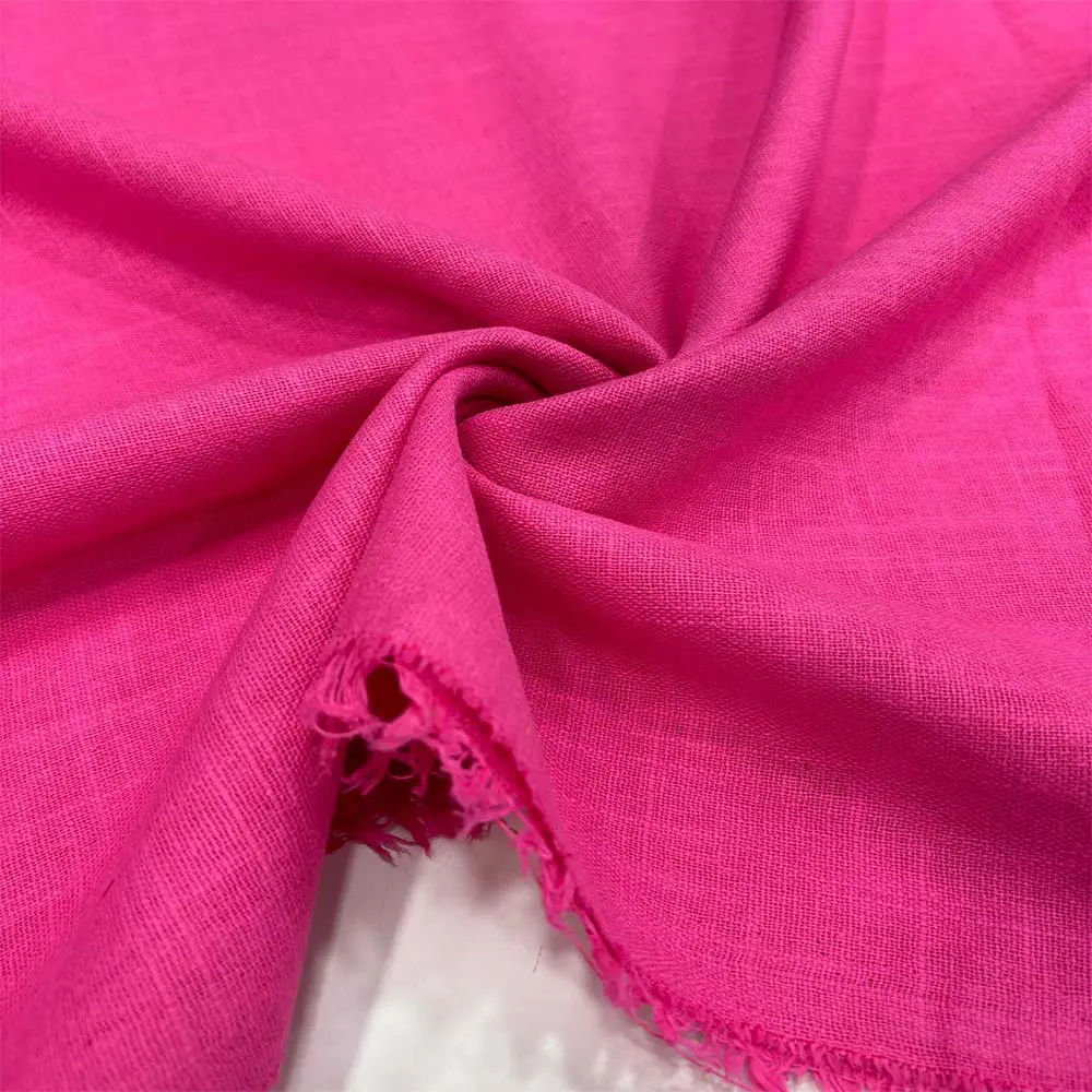 Pamuk Keten Kumaş Pembe