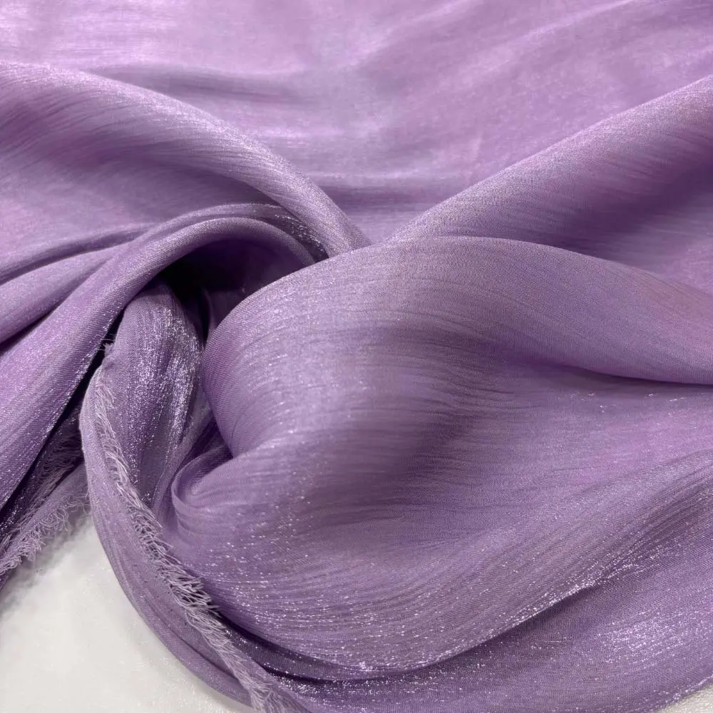 Dökümlü Janjan Organze Kumaş Lila Dökümlü Janjan Organze Kumaş Lila