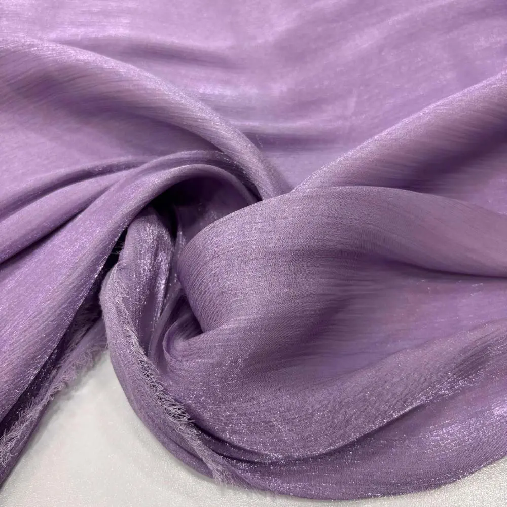 Dökümlü Janjan Organze Kumaş Lila Dökümlü Janjan Organze Kumaş Lila