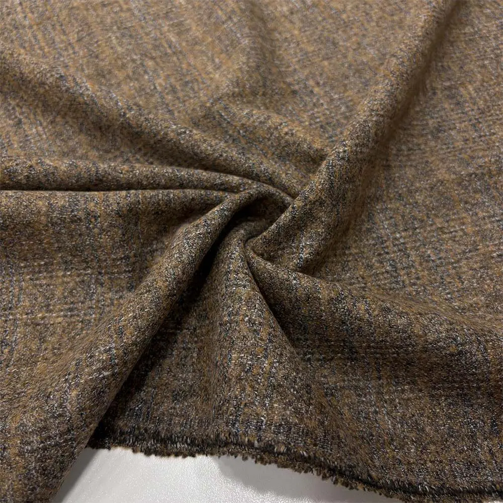 Ekose Flanel Kumaş Camel