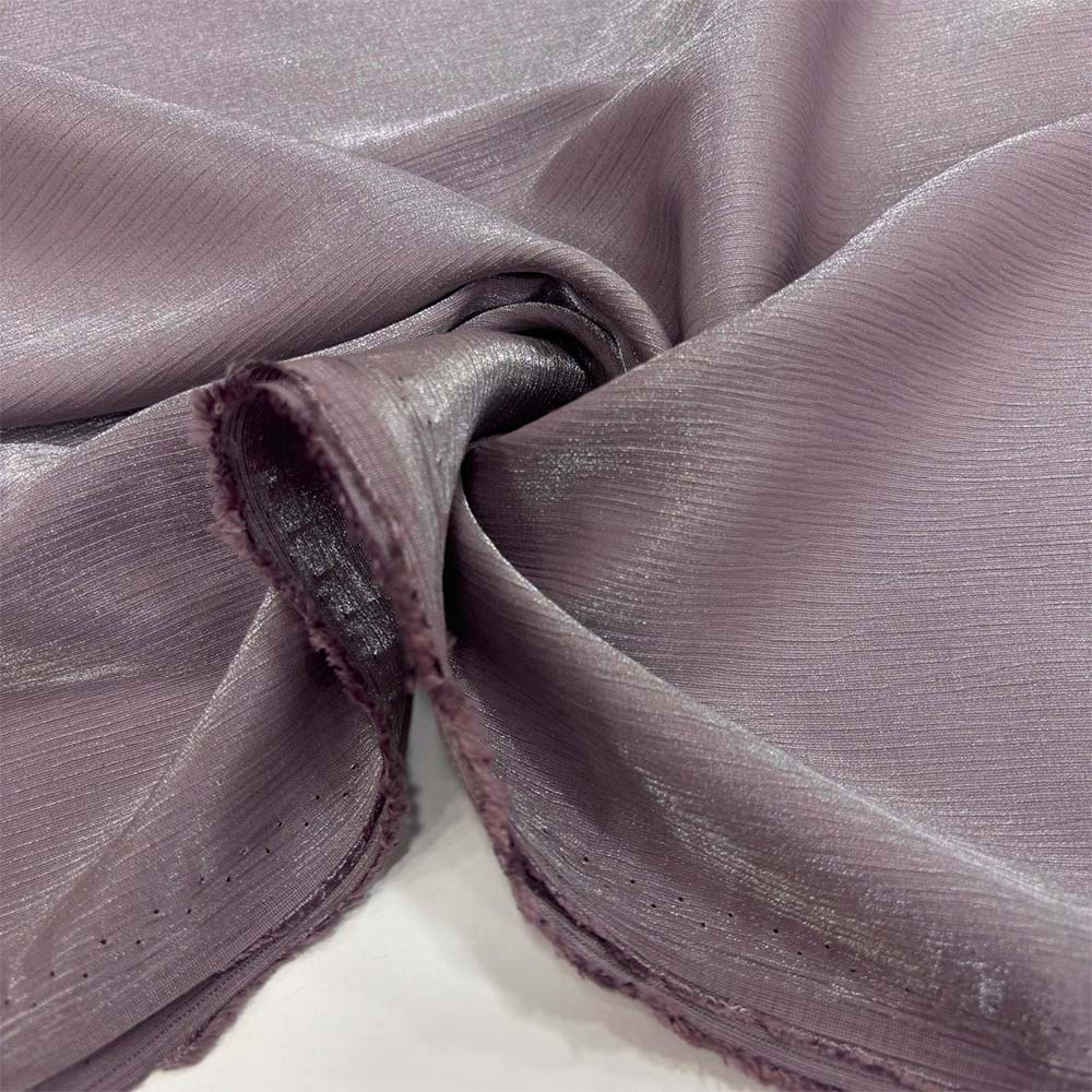 Janjanlı Saten Kumaş Lavanta Janjanlı Saten Kumaş Lavanta