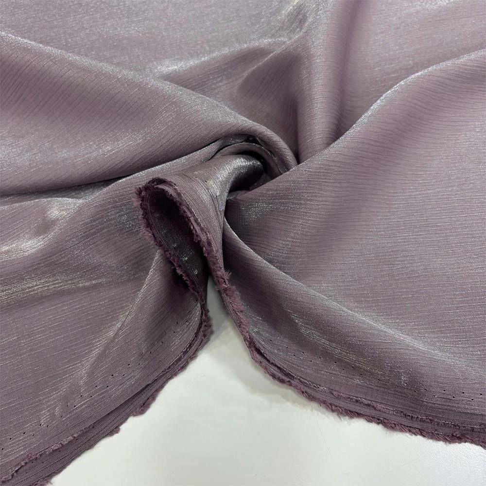 Janjanlı Saten Kumaş Lavanta Janjanlı Saten Kumaş Lavanta