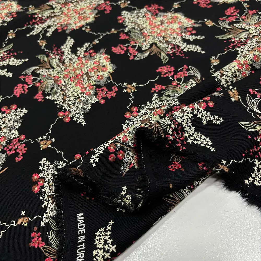 Desenli Belmando Viskon Kumaş