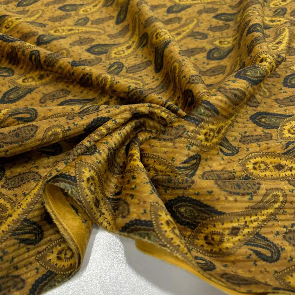 Desenli Fitilli Kadife Kumaş Desenli Fitilli Kadife Kumaş