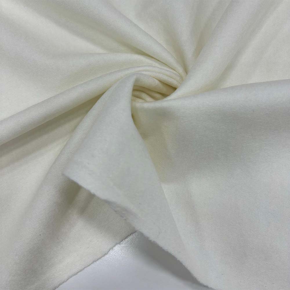 İnce Yün Keçe Kumaş Kırık Beyaz