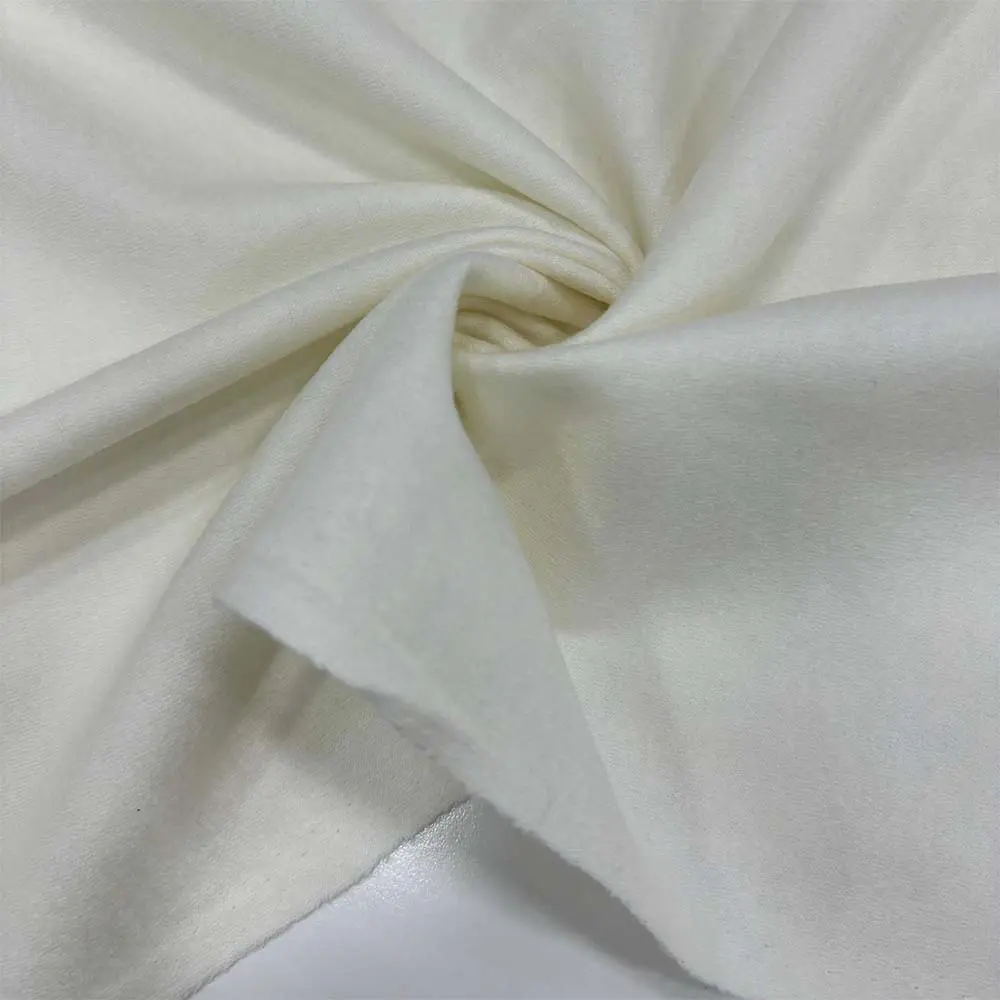 İnce Yün Keçe Kumaş Kırık Beyaz