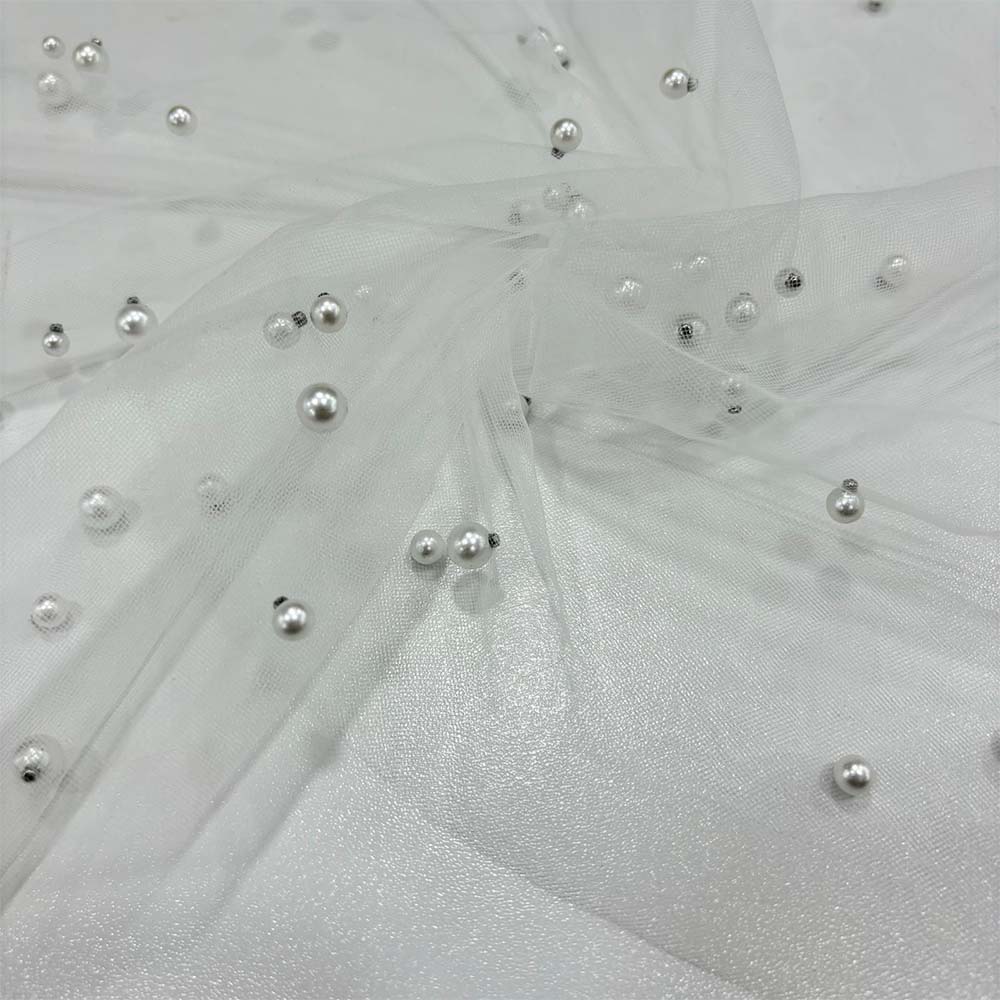 İncili Tül Kumaş Kırık Beyaz İncili Tül Kumaş Kırık Beyaz