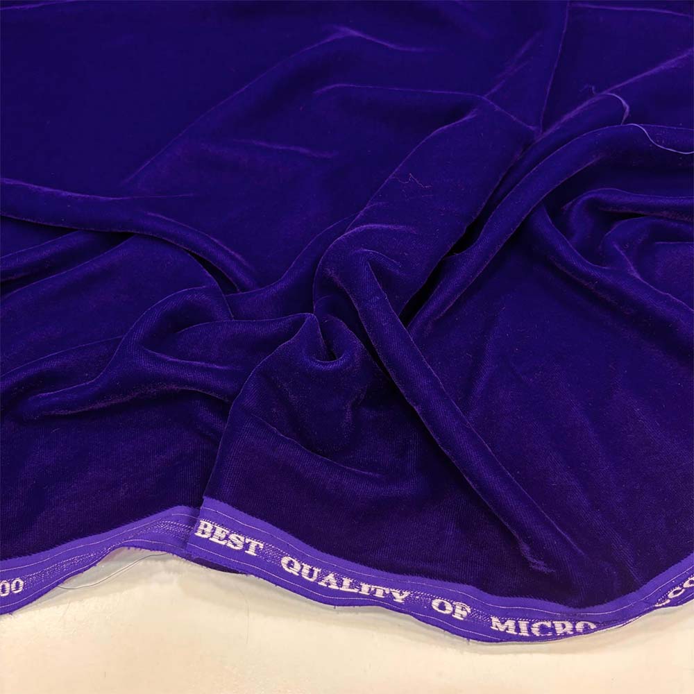 İpek Kadife Kumaş Saks Mavisi